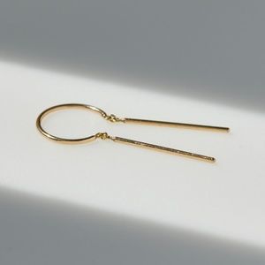 Catbird chime earring, 14k gold